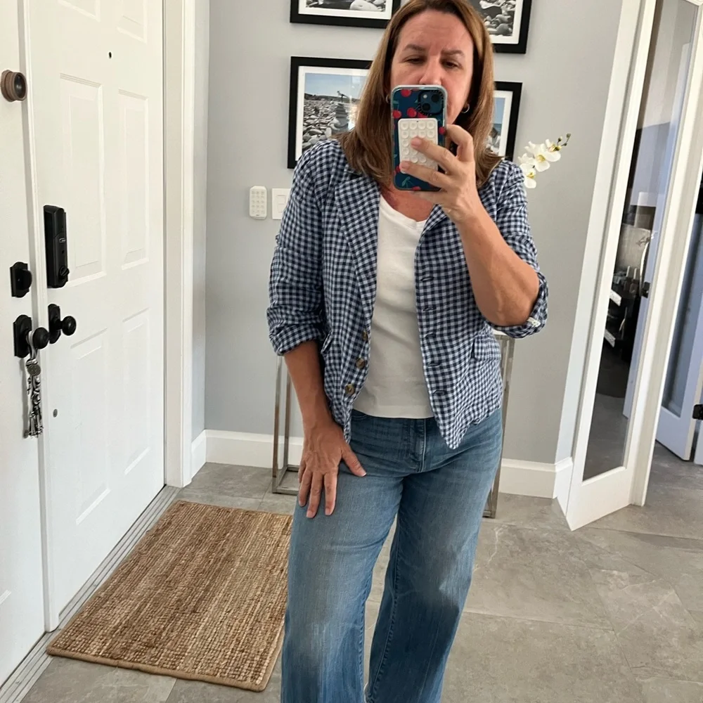 Sundance‎ Blue Checkered Blazer